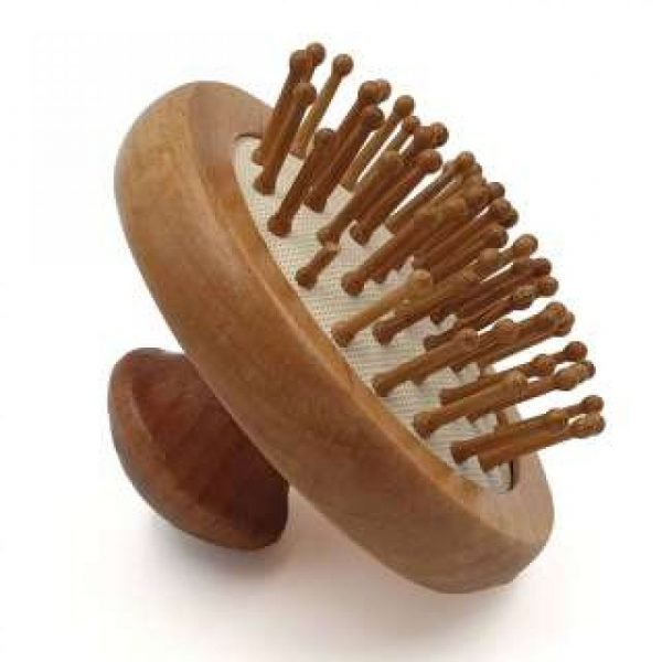 BROSSE A CHEVEUX RONDE EN BOIS NATUREL