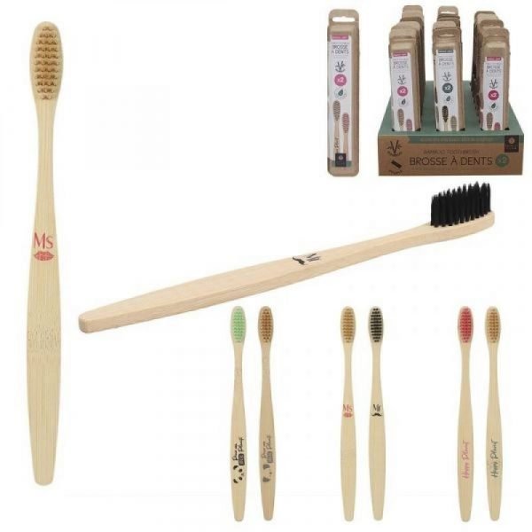 BROSSE A DENTS BAMBOU x2