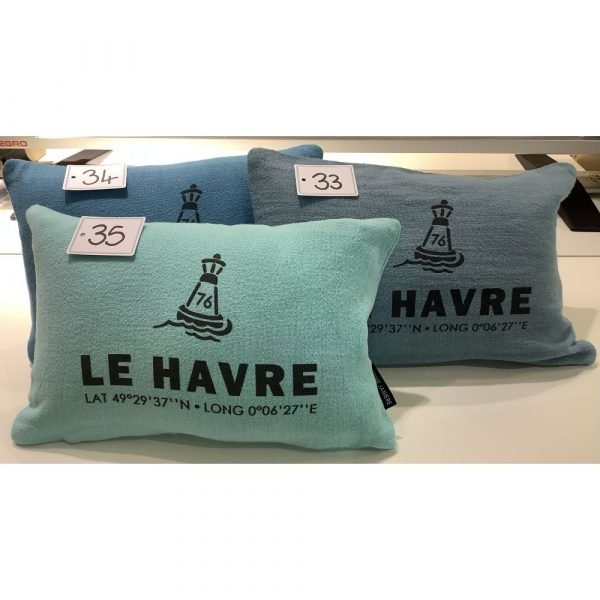 COUSSIN PETIT RECTANGLE 20X30 - COORDONNÉES LE HAVRE 2022