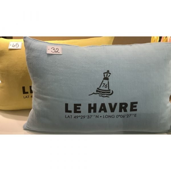 COUSSIN GRAND RECTANGLE 40X60 - COORDONNÉES LE HAVRE 2022