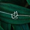 BRACELET CHAT ARGENT