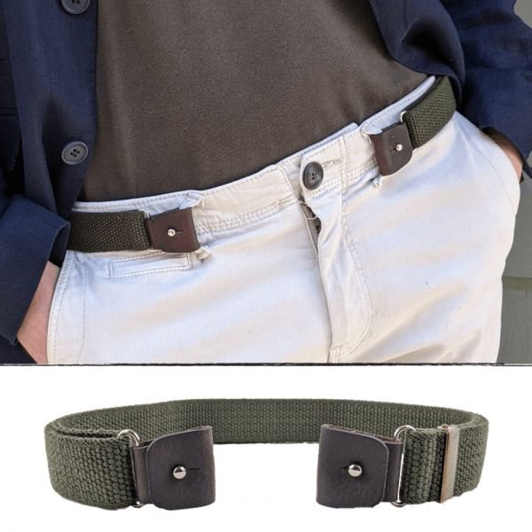 CEINTURE KAKI SANS BOUCLE ADULTE