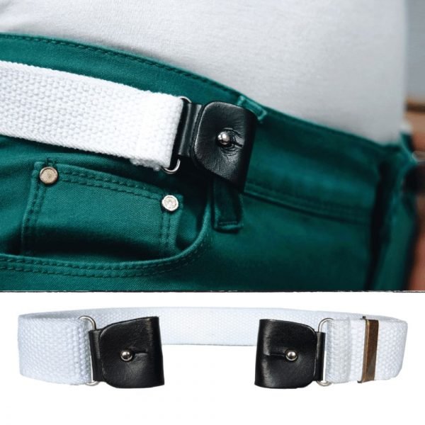 CEINTURE BLANC SANS BOUCLE ADULTE