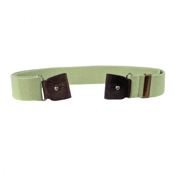 CEINTURE VERT ANIS SANS BOUCLE ADULTE