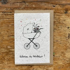 ÉCLOSION DE BONHEUR  CARTE À PLANTER