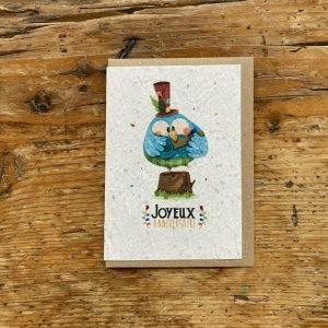 JOYEUX ANNIVERSAIRE OISEAU CARTE À PLANTER