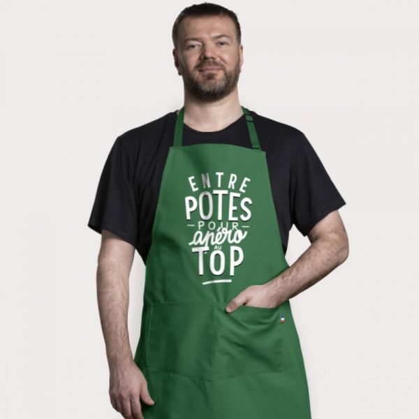 TABLIER - ENTRE POTES APERO TOP - VERT