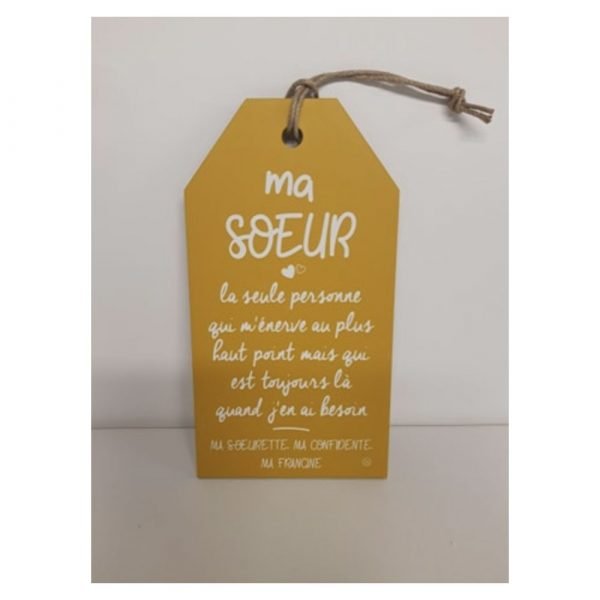 PLAQUE PM - BOIS - MA SOEUR