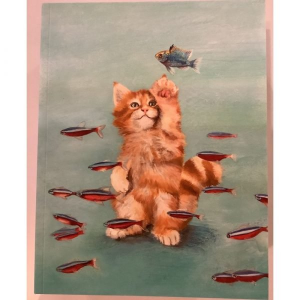 CAHIER 17X22CM CHATON ET POISSON