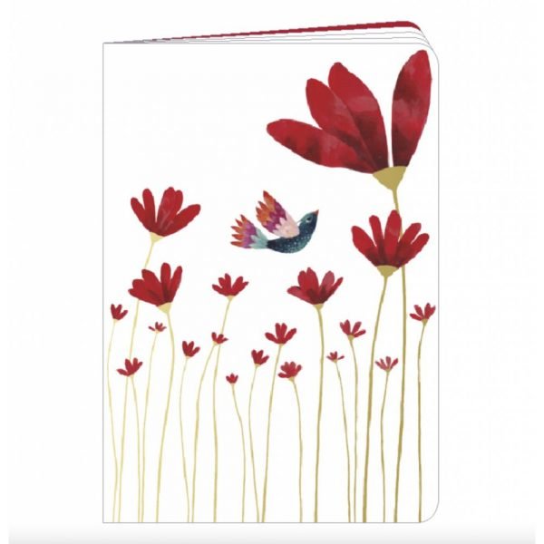 CARNET 10X15 LES FLEURS ROUGES