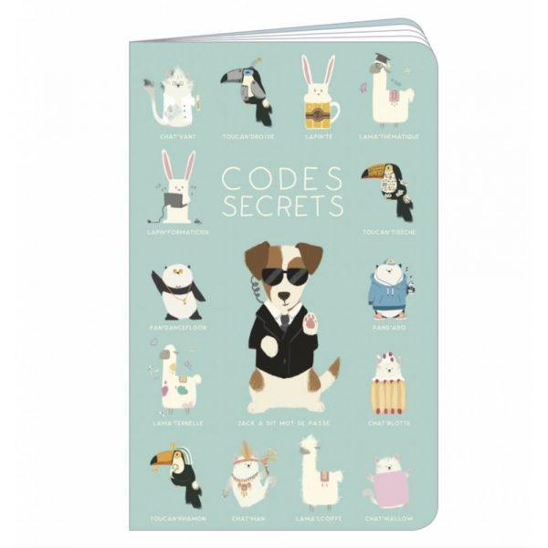 CARNET DE CODES SECRETS 11X18 LES ANI'MOTS