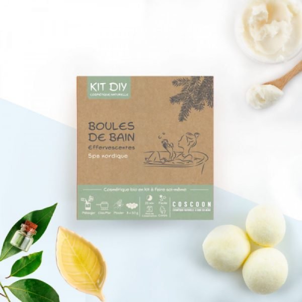 COFFRET DE FABRICATION MAISON DE BOULES DE BAIN EFFERVESCENTES NATURELLES