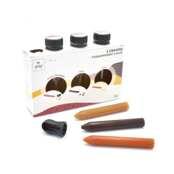 COFFRET ASSAISONNEMENT 3 SAVEURS (PIMENT D'ESPELETTE + CEPE + SAFRAN)