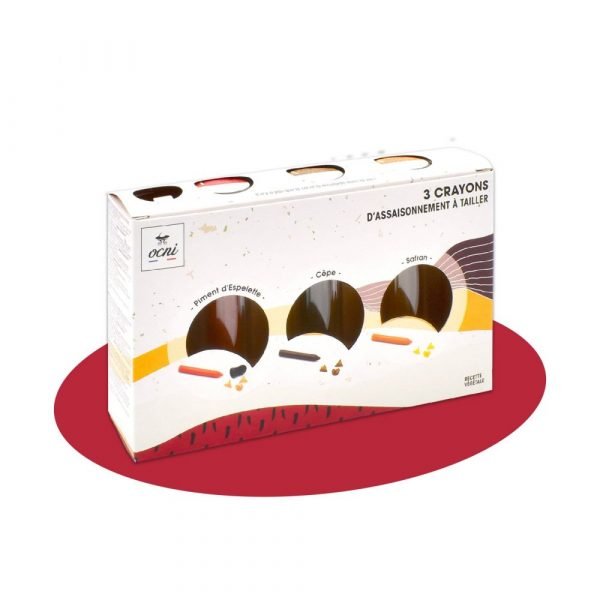 COFFRET ASSAISONNEMENT 3 SAVEURS (PIMENT D'ESPELETTE + CEPE + SAFRAN)