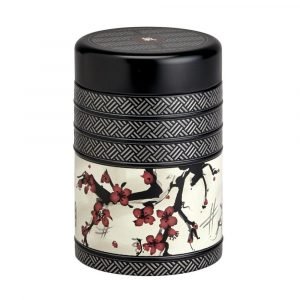 BOITE METAL KYOTO NOIR ET BLANC 125g