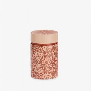 BOITE METAL MANDALA 150G BEIGE ET ROUGE