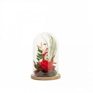 CLOCHE STABILISE L ROUGE+FLEURS