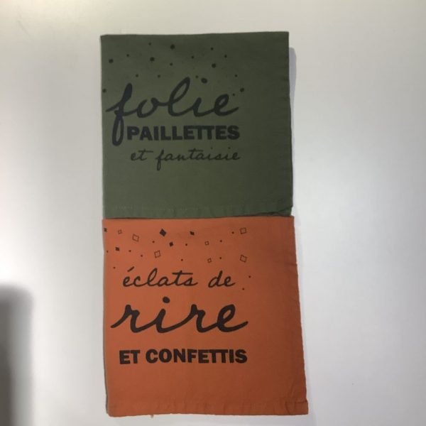 LOT DE 6 SERVIETTES - JOUR DE FETE