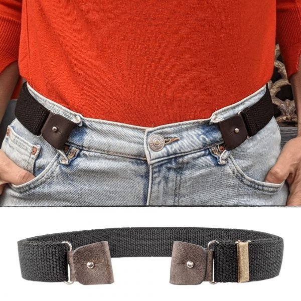 CEINTURE NOIRE SANS BOUCLE ADULTE