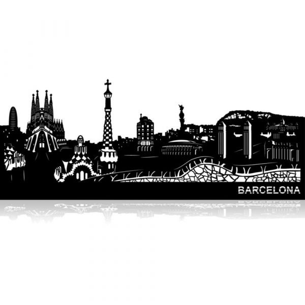 SKYLINE 68 cm BARCELONE - NOIR