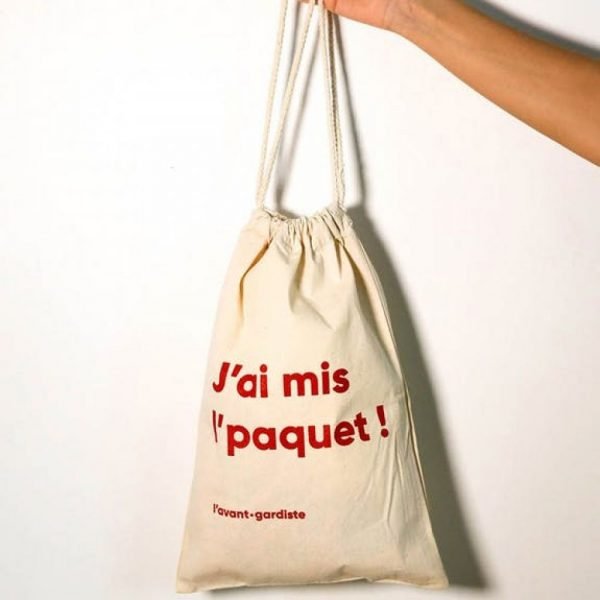 POCHETTE CADEAU RÉUTILISABLE - J'AI MIS L'PAQUET