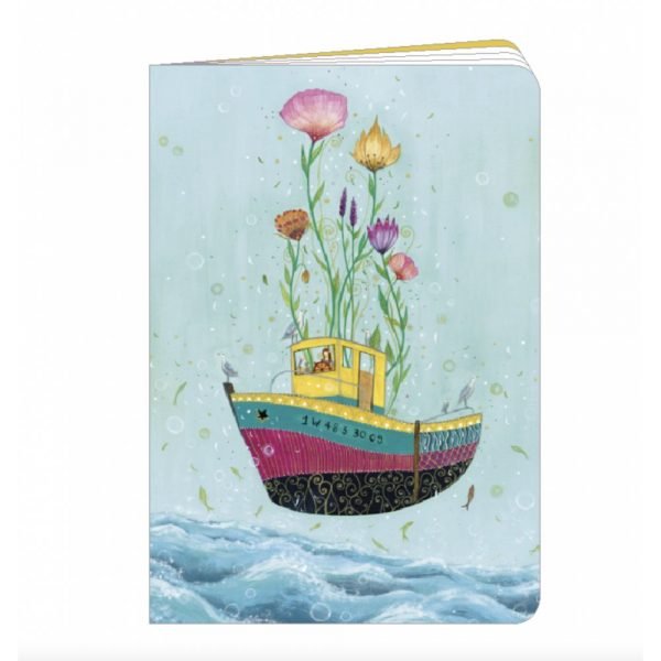 CARNET 10.5x15cm - BATEAU FLEURS