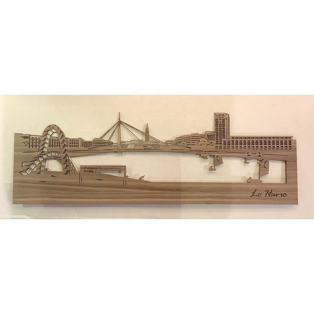 SKYLINE MURALE GAMME BOIS 59,5 cm - LE HAVRE
