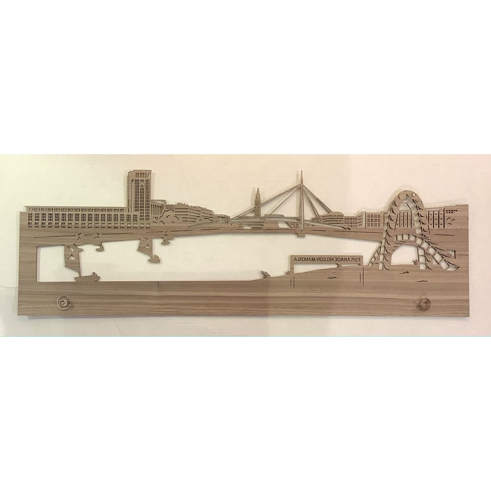 SKYLINE MURALE GAMME BOIS 59,5 cm - LE HAVRE