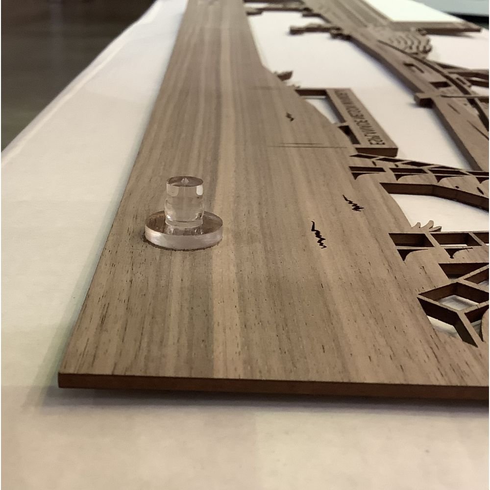 SKYLINE MURALE GAMME BOIS 59,5 cm - LE HAVRE