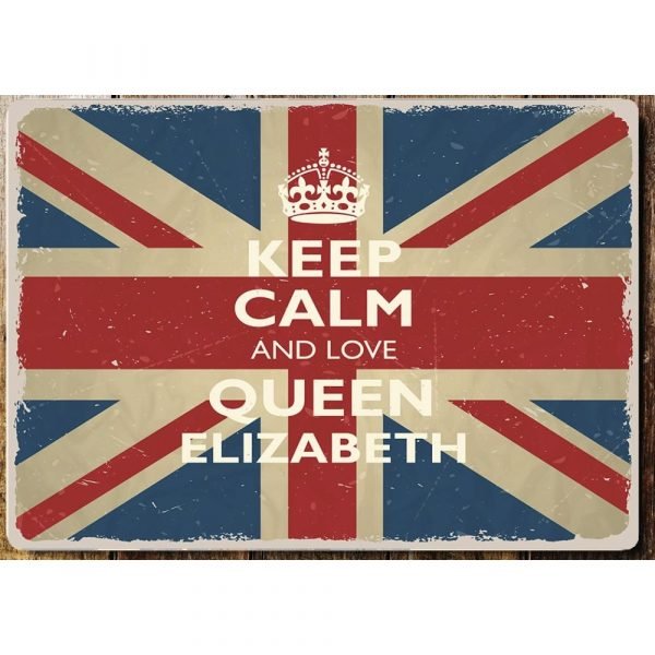 PLAQUE METAL 40,5x28CM - KEEP CALM