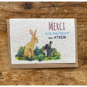 CARTE A PLANTER - MERCI ATSEM