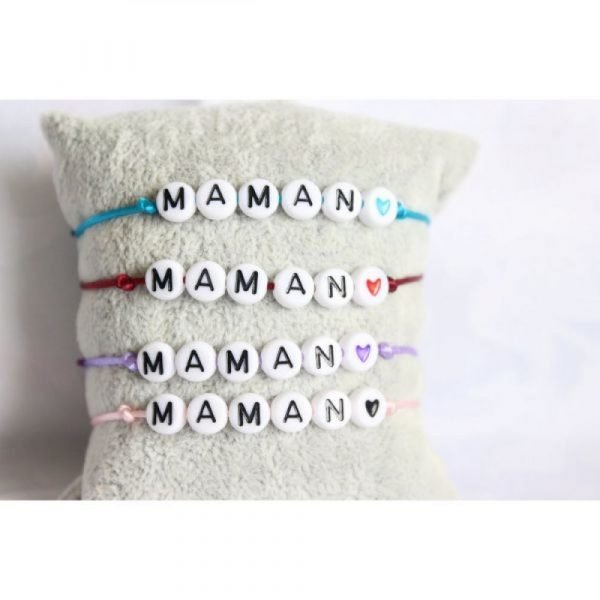 BRACELETS BULLES MAMAN - NOIR ET BLANC