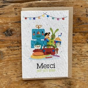 MERCI POUR CETTE ANNÉE JOUETS CARTE À PLANTER