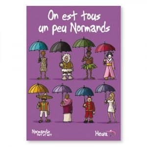 CARTE POSTALE - TOUS UN PEU NORMANDS