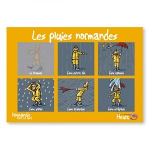 CARTE POSTALE - LES PLUIES NORMANDES