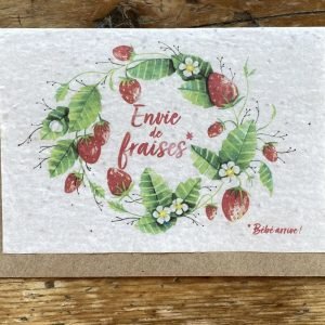 ENVIE DE FRAISES CARTE A PLANTER