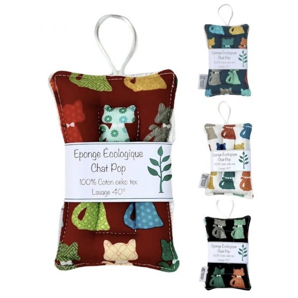 EPONGE ECOLOGIQUE CHAT POP