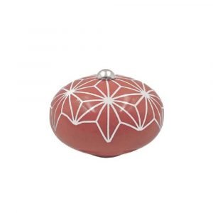 POIGNEE POUR COCOTTE GEOMETRIQUE ROSE