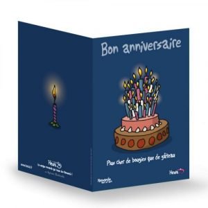 CARTE A SOUHAIT - BON ANNIV BOUGIES