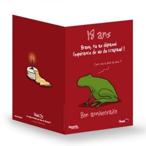 CARTE A SOUHAIT - BON ANNIV 18 ANS