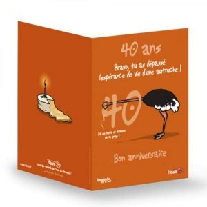 CARTE A SOUHAIT - BON ANNIV 40 ANS