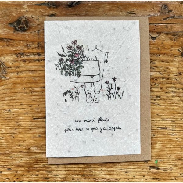 UN MERCI FLEURI CARTE A PLANTER