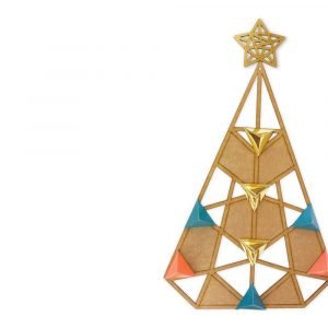 SAPIN PRISMATIQUE EN BOIS AVEC ETOILE