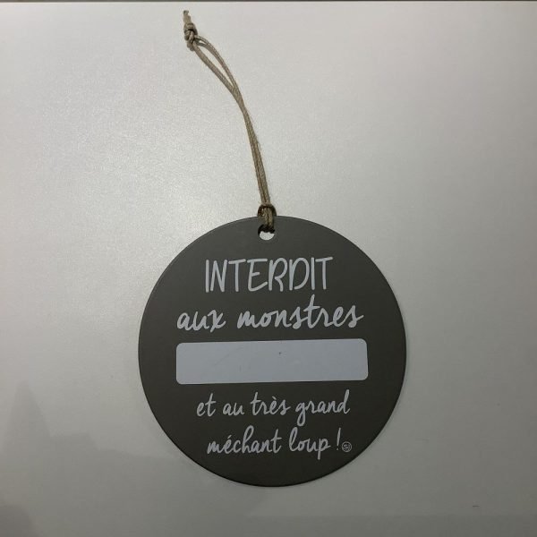 PLAQUE PM - INTERDIT AUX MONSTRES