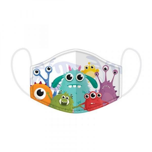 MASQUE BARRIERE TISSU ENFANT - MONSTRE