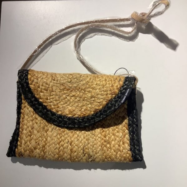 SAC JUTE AVEC RABAT CONTOUR COULEUR