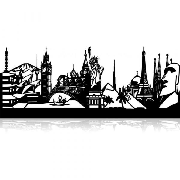 SKYLINE DU MONDE 68CM