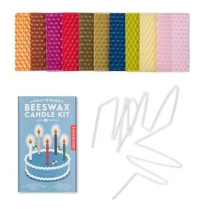 KIT - BOUGIES MULTICOLORES EN CIRE D'ABEILLE
